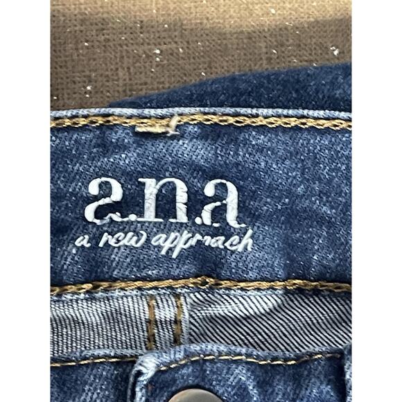 A.N.A Jeans Womens 4P Blue High-Rise Straight Leg Stretch Denim Pants Cropped - Picture 9 of 11